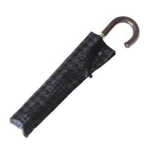 槙田商店【紳士折りたたみ傘】monotone 千鳥チェック《晴雨兼用》