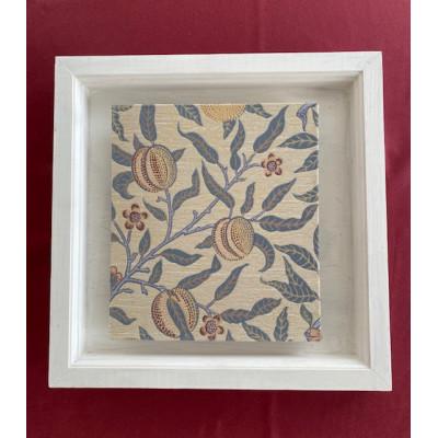 ふるさと納税 岡崎市 【ウィリアム　モリス】壁掛け　額縁セット　フルーツ　白