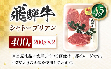 飛騨牛 A5等級 シャトーブリアンステーキ 200g×2枚 シャトー シャトーブリアン ステーキ 最高級 A5 和牛 ヒレ フィレ 希少部位 牛肉 お肉 高級 贈答ギフト 岐阜市 / 肉の松久[ANI