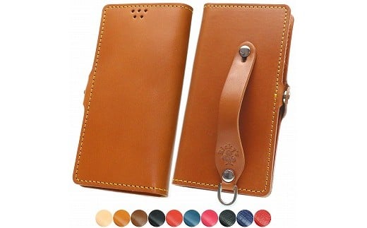 
            ほぼ全機種対応 手帳型 ケース Mサイズ 栃木キャメル 【右開き】TPU スタンド カード入れ ベルト付き 栃木レザー 本革 リッキーズ
          