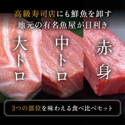 ふるさと納税 越前市 絶品!本マグロ セット 大トロ 250g + 中トロ 250g + 赤身 250g(すべて柵どり) |  | 03