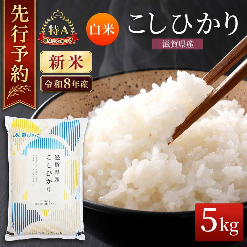 【ふるさと納税】【令和8年産】 先行予約 新米 こしひかり 5kg 米 精米 こめ コメ お米 ご飯 コシヒカリ 5キロ 令和8年 令和8年度産 令和八年 令和八年産 滋賀県 豊郷 豊郷町　お届け：2026年10月より順次発送