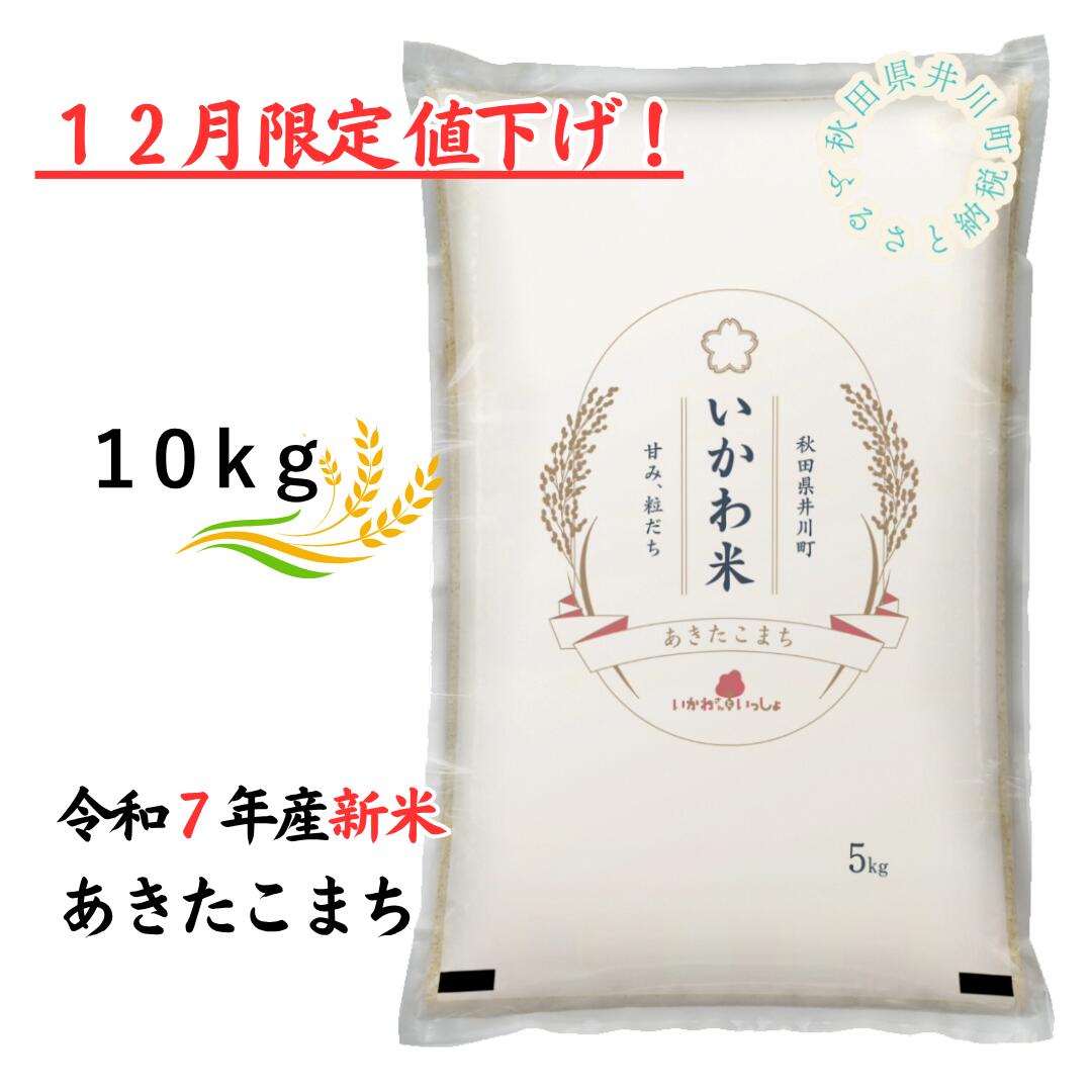 【ふるさと納税】《12月限定価格!!》【令和7年産】あきたこまち 精米5kg ×2　10kg　秋田県井川町産