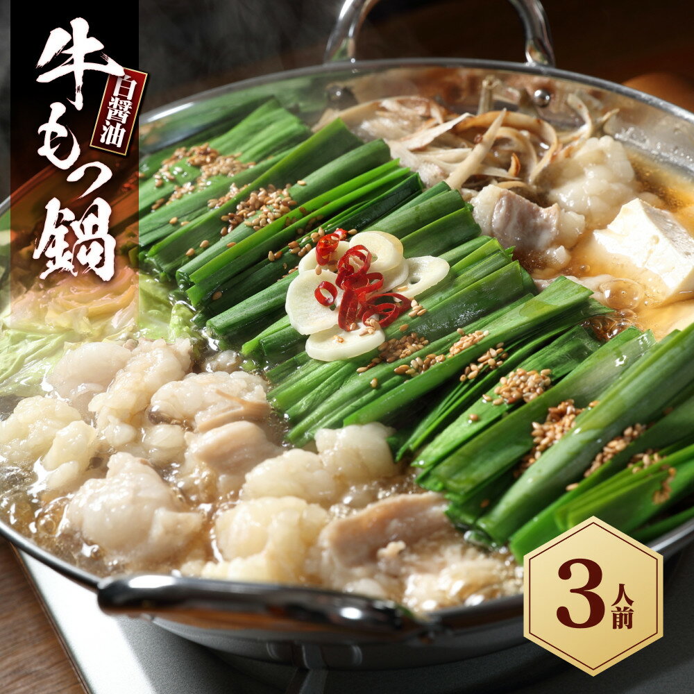 【ふるさと納税】もつ鍋（白醬油）3人前セット | 食品 加工食品