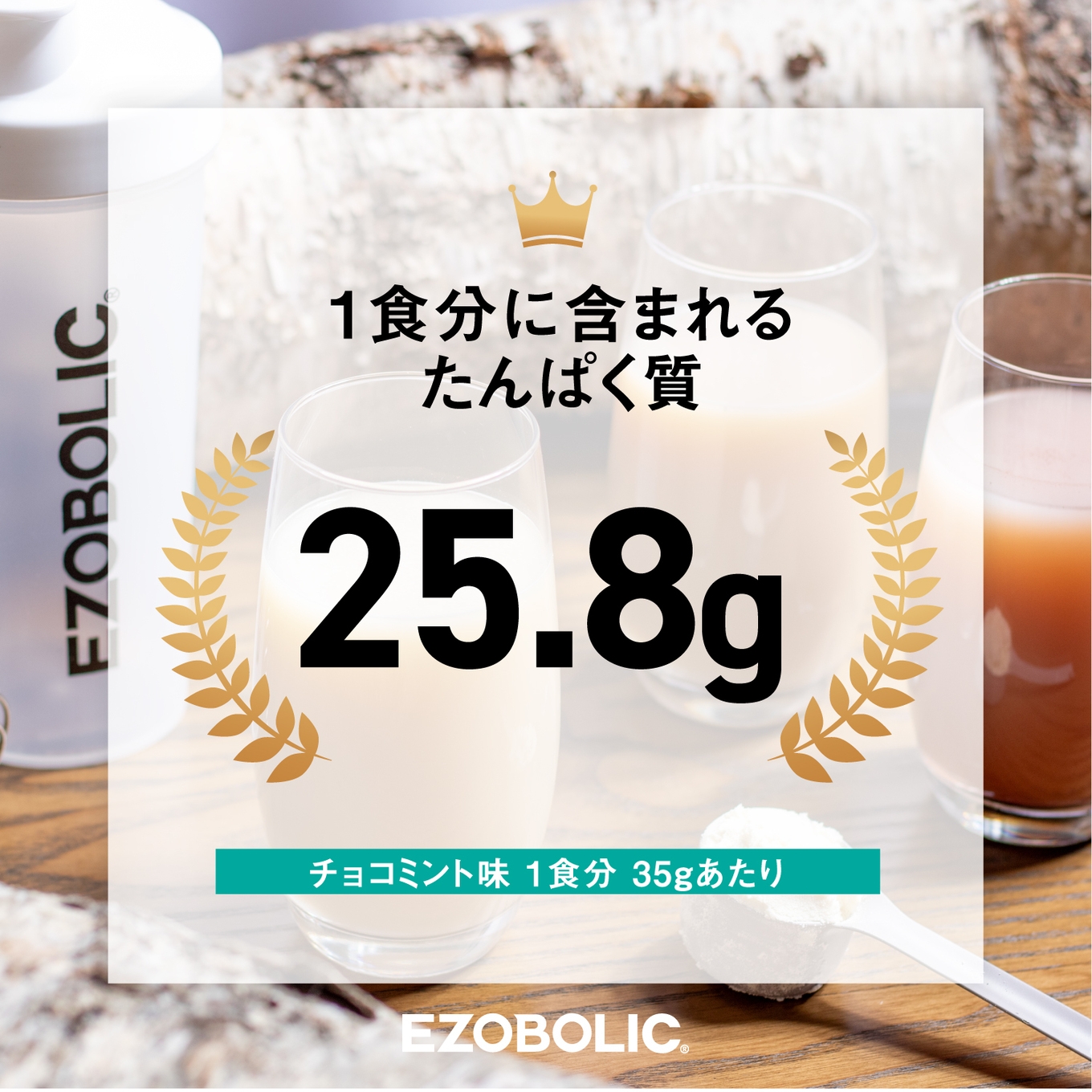 【チョコミント風味】 EZOBOLIC プロテイン 1kg 【 定期便 12回 】