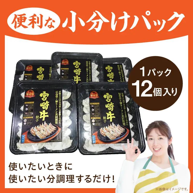 宮崎牛餃子セット 12個入り/5パックセット 合計60個 餃子 セット 60個 国産 宮崎牛 冷凍餃子 キャベツ 牛肉 肉 中華 中華料理 中華惣菜 惣菜 お惣菜 おつまみ つまみ おかず ぎょうざ 