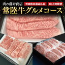 【ふるさと納税】【常陸牛】肉の藤井商店（定期便）常陸牛グルメコース ～至福の3ヶ月～ 定期便 3か月 贅沢牛肉定期便 高級牛肉 最高級牛肉 豪華牛肉 A5 高級ステーキ 特選ステーキ 最高級 ブランド牛 贈答 化粧箱 黒毛和牛（茨城県共通返礼品）(FL-30)