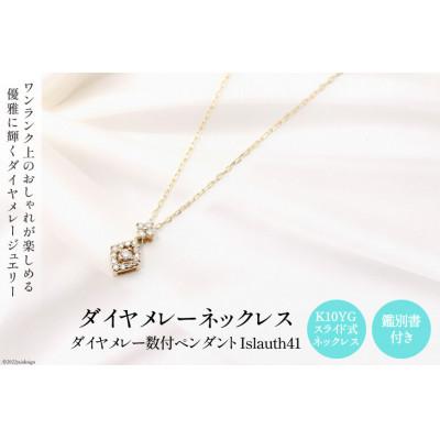 ふるさと納税 韮崎市 ペンダント K10YG ダイヤメレー数付 Islauth41