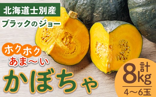
                  北海道士別産 かぼちゃ ブラックのジョー (8kg)【9月下旬以降準備ができ次第発送】 北海道産 国産 カボチャ 南瓜 野菜 煮物 サラダ 天ぷら 甘い 味覚の秋 【吉方農園】【B7082】
                