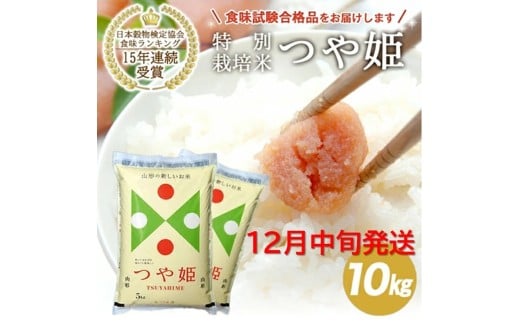 12月中旬配送／つや姫 計10kg 5kg×2袋 特別栽培米 令和7年産米 山形県産 米 お米 白米 精米 ブランド米 庄内米 東北 山形県 酒田市 庄内 一括 JAそでうら 農協 SE0434