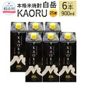 【ふるさと納税】本格米焼酎 ｢白岳KAORU｣ 25度 900ml 6本セット 合計5.4L セット 五号 米焼酎 焼酎 アルコール お酒 九州 熊本県 送料無料