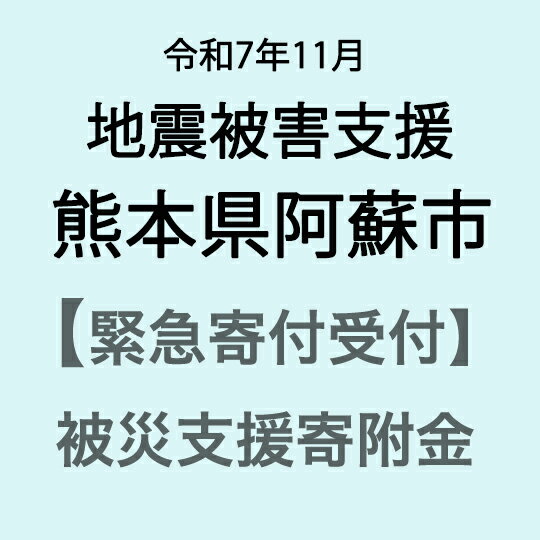 【ふるさと納税】【令和7年11月熊本地震被害支援緊急寄附受付】熊本県阿蘇市被害応援寄附金（返礼品はありません）