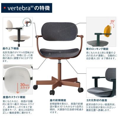 ふるさと納税 近江八幡市 イトーキ『バーテブラ03』5本脚  フレーム:チェスナットブラウン CD張地:オフブラックW |  | 03