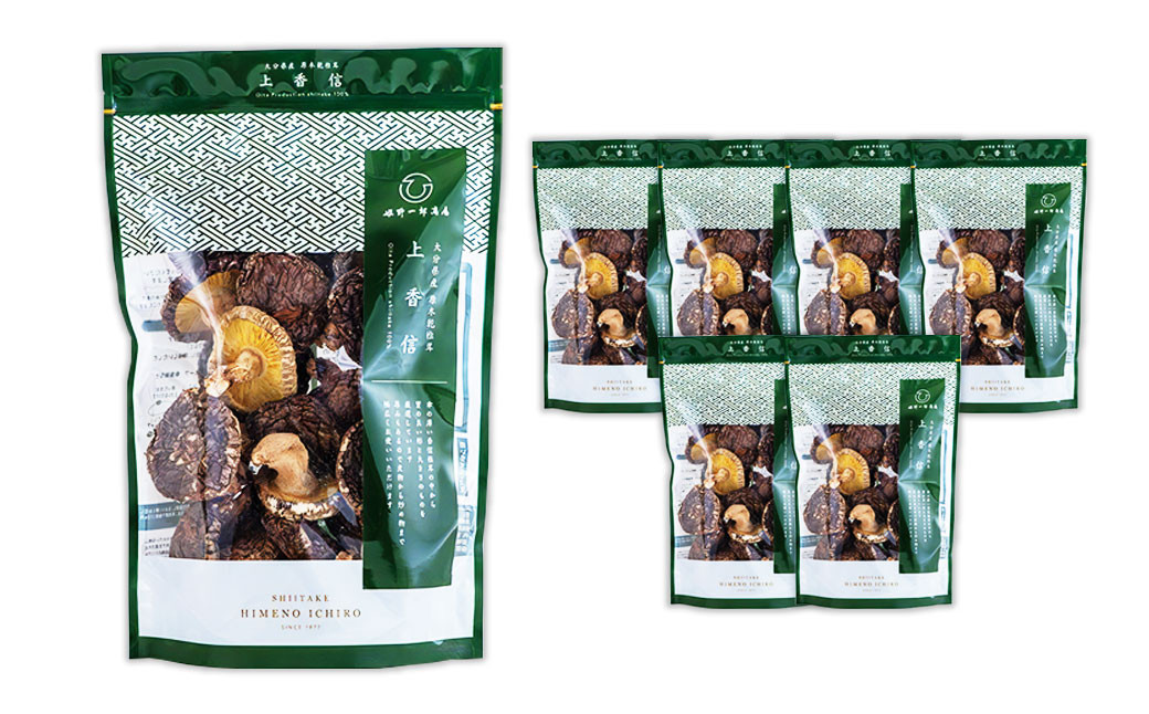 
            大分県産原木栽培乾しいたけ 上香信 630g（90g ×7袋）
          