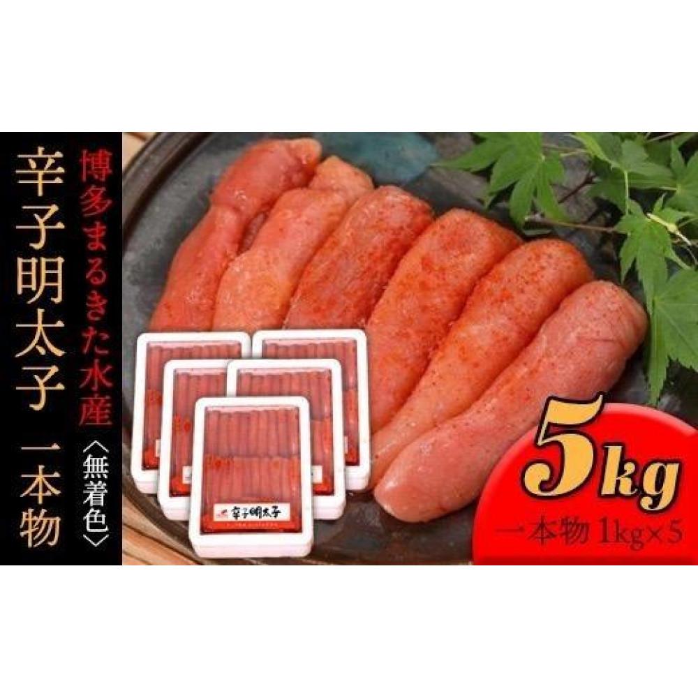 【ふるさと納税】博多まるきた水産辛子明太子一本物5kg(1kg×5)★ギフト用もあります★【明太子 めんたいこ 辛子明太子 魚介類 家庭用 ご飯のお供 お取り寄せ お土産 九州 ご当地グルメ 取り寄せ グルメ】
