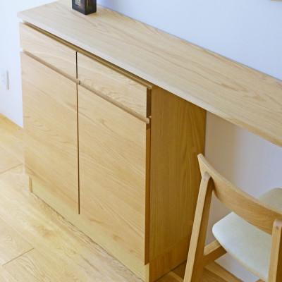 ふるさと納税 筑後市 天然木製 リビング収納 レッチェ80薄型キャビネット ホワイトオーク【10年保証】【高野木工】 |  | 02