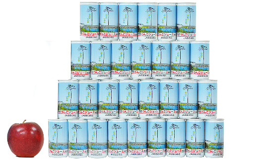 【飲みきりサイズ】 奇跡の一本松 りんごジュース ストレート 195ml×30本セット 【 りんご 飲料 缶 ギフト プレゼント 飲み切り 岩手 陸前高田 】RT1230