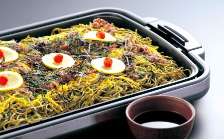 お多福 の 瓦そば 2～3人前 3個 セット 計 600g 茶そば 下関 名物 人気 山口 ( そば そばつゆ付き 焼きそば 蕎麦 ご当地そば ご当地蕎麦 瓦そば かわらそば 名物蕎麦 名物そば 山口