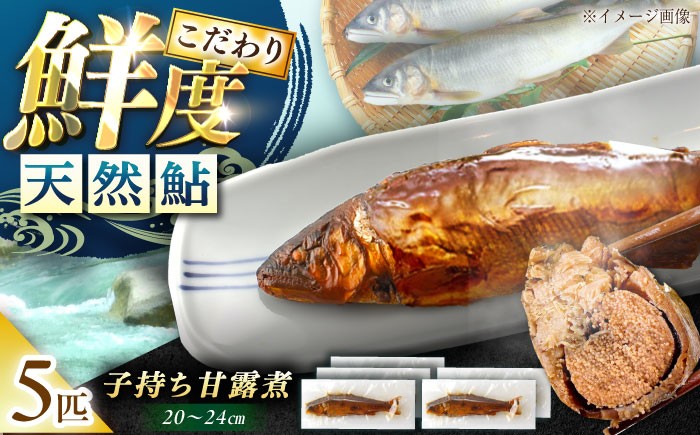 
            【スピード配送】子持ち天然あゆの甘露煮 5匹セット / 天然あゆ 甘露煮 鮎 魚料理 煮物 鮎 天然 子持ち 天然鮎 子持ちあゆ 高級魚 和食 おかず ご飯のお供 保存食 美味しい あゆ料理 贈り物 珍味 惣菜 料理食材 お取り寄せ 贈答 ギフト 岐阜県 / 恵那市 / 恵那物産館 [AUFS005]
          