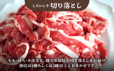 食卓バラエティセット（白富牛 手ごねハンバーグ 4個＆切り落とし 500g＆サイコロステーキ 350g）/ ハンバーグ 牛肉切り落とし [IAH192]