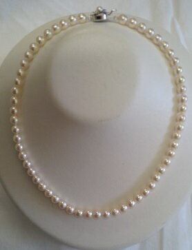 【ふるさと納税】636-S アコヤパールネックレス7〜7.5mm/8~8.5mm　パール 大粒 宝石 アクセサリー ジュエリー 伊勢志摩 冠婚葬祭 入学式 卒業式 ギフト 贈り物 フォーマル