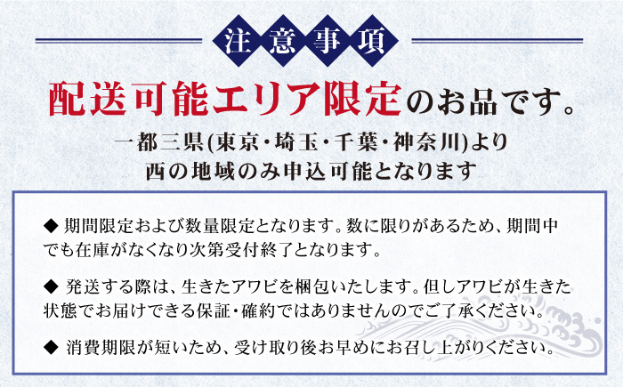 【日付指定必須】【配送エリア限定】五島産養殖活きアワビ 10個セット 約500g BBQ あわび 鮑 五島市/（有）都工業 [PEX003]