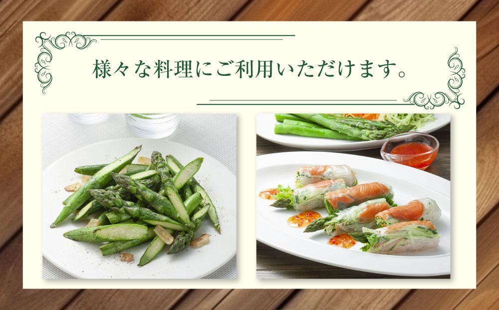 露地物朝採りアスパラ　鮮度保持フィルム入り　Lサイズ　400g×2　合計800g_03818