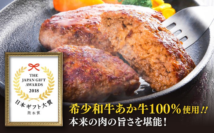 牛肉ハンバーグ あか牛 赤牛 個包装 肉汁 たっぷり くまモンパッケージ 牛肉 肉 冷凍 小分け 惣菜 生タイプ ジューシー