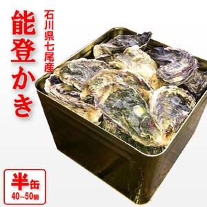 【能登半島地震復興支援】魚介類 牡蠣　/ 能登かき　殻付牡蠣 半缶/約5kg（約40～50個） 専用ナイフ 片手用軍手付 /世界農業遺産「能登の里山里海」 ｜ 牡蠣 牡蠣 牡蠣 牡蠣 牡蠣 ※要加熱 ※2026年1月下旬～5月下旬頃に順次発送予定 ※離島への配送不可