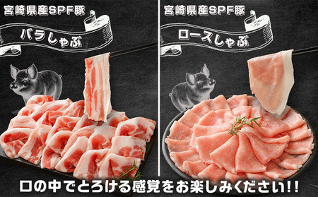 ≪5回連続お届け≫「宮崎SPF豚」しゃぶ鍋3種盛り2.3kgセット_T75-5-K901_(都城市)  鍋 ロースしゃぶ 肩ロースしゃぶ バラしゃぶ 宮崎県産 定期便