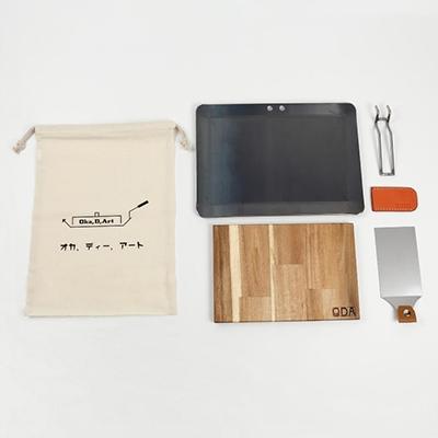 ふるさと納税 岡崎市 oka-d-art 黒皮鉄板 A4サイズ コットン袋付き6点セット 厚さ4.5mm×220×305 |  | 02