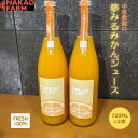 【ふるさと納税】NC-21 中尾農園の夢みるみかんジュース2本セット（720ml×2本）みかんジュース　オレンジジュース　ストレートジュース　果物　くだもの　ビタミン　贈答　贈り物　100％　無添加