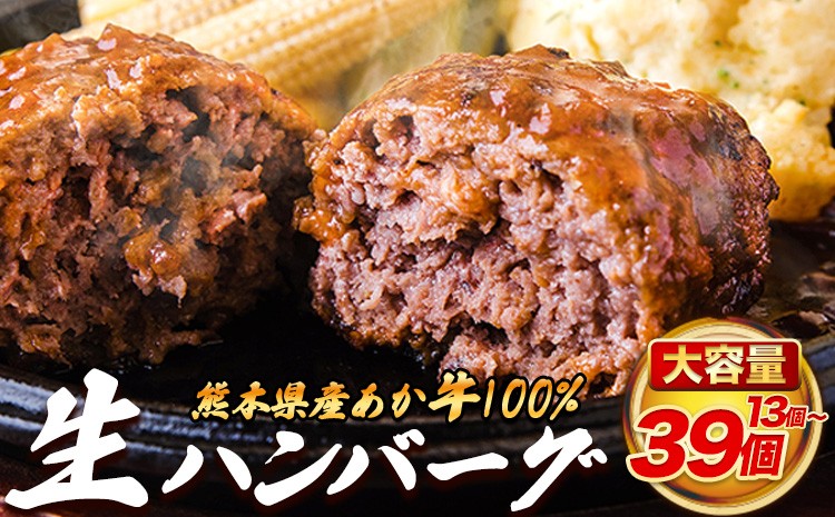 
                  熊本県産あか牛100%生ハンバーグ 140g×13個入り 選べる 13個入り 26個入り 39個入り《30日以内に出荷予定(土日祝除く)》熊本県産あか牛  冷凍
                