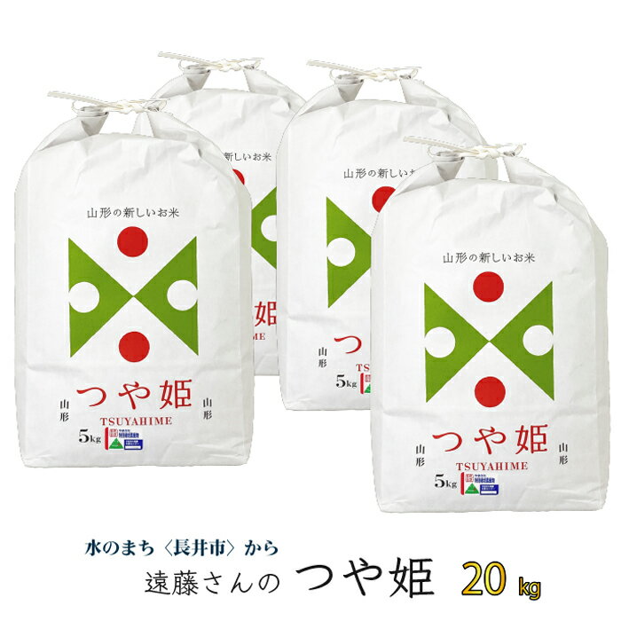 【ふるさと納税】【令和7年産米】【特別栽培米】遠藤さんの「つや姫」20kg(5kg×4袋)_A073(R7)