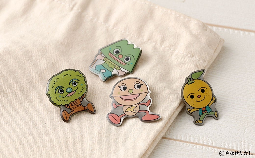 香美市イメージキャラクターピンバッジ 物部町4種セット