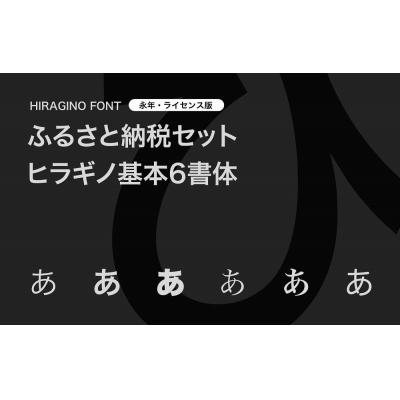 ふるさと納税 京都市 【ヒラギノフォント】ふるさと納税セット　ヒラギノ基本6書体(ライセンス版)SCREEN