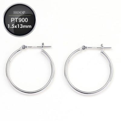 ふるさと納税 昭和町 プラチナ900　フープピアス　　　　　　　　太さ1.5mm ・直径13.0mm 120329