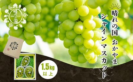 【先行予約 秋季 2026年9月上旬発送～】シャインマスカット 1.5kg（2～3房）【021-a020】