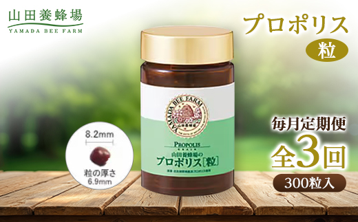 【毎月定期便】プロポリス粒 (486)全3回【4008978】