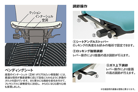 イトーキ『フルゴチェア』ハイバック 肘つき ウレタンキャスター ホワイトフレーム ＣＦ張地：ターコイズブルー（KF437CFM-WWS4F）【EI158W1】