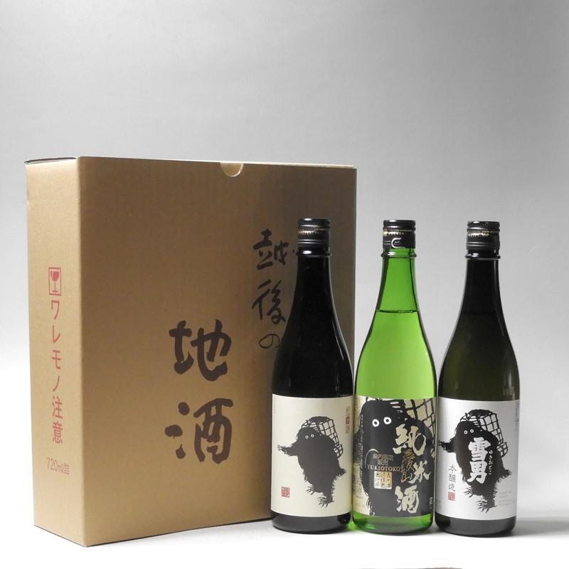 日本酒 鶴齢 雪男 純米・純米県内限定・本醸造 720ml×3本セット