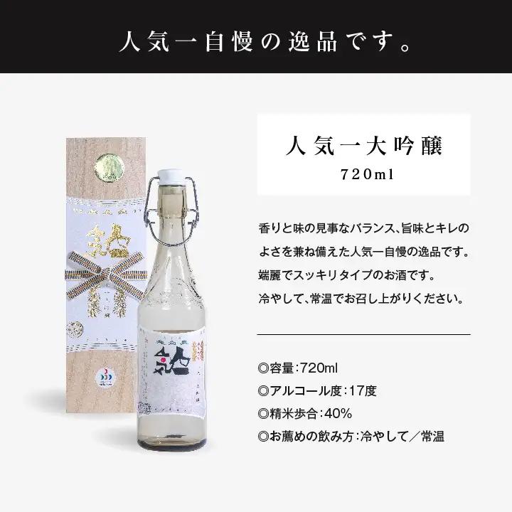 人気酒造「人気一 大吟醸」720ml×1本【道の駅「安達」智恵子の里】