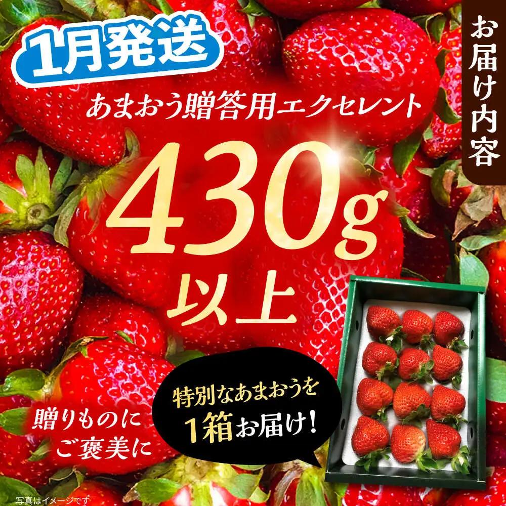 【先行予約】【1月発送】あまおう 贈答用 エクセレント 430g以上×1箱 VAB009 果物 あまおう