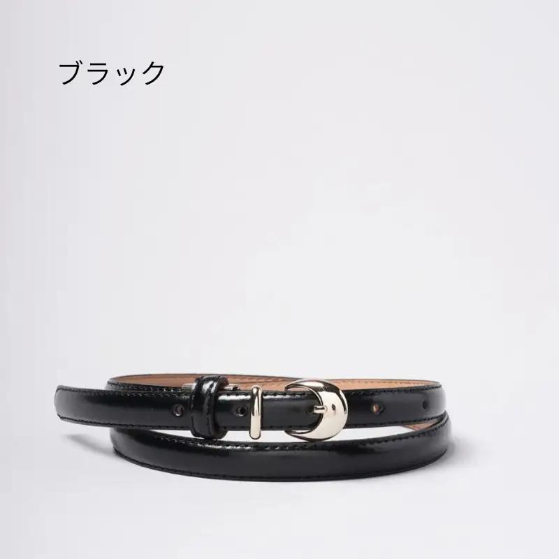 [bell la bell] レディース細ベルト (カラー：ブラック)