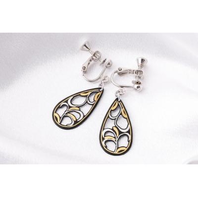 ふるさと納税 京都市 【中嶋象嵌】透かし唐草イヤリング |  | 02