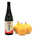 【ふるさと納税】地酒「マスカガミF40 720ml」と西洋梨「ル・レクチェ1kg」セット 樋口農園《11月下旬から順次発送》 日本酒とフルーツの詰め合わせ ナシ 果物 贈答 加茂市 マルダイ有本