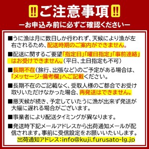 生うに 牛乳瓶入 生うに 130ｇ×2本