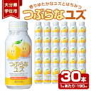 【ふるさと納税】つぶらなユズジュース(計5.7L・190ml×30本)ゆず ドリンク ジュース 果汁飲料 柚子 夏みかん つぶ入り 缶ジュース 大分県産【100500200】【大分県農業協同組合北部営農経済センター】