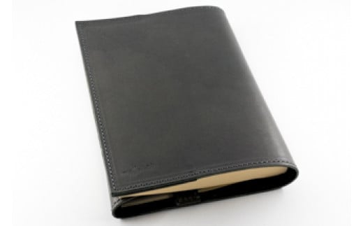 レザーブックカバー四六判サイズ（フリーモデル）【グレー】