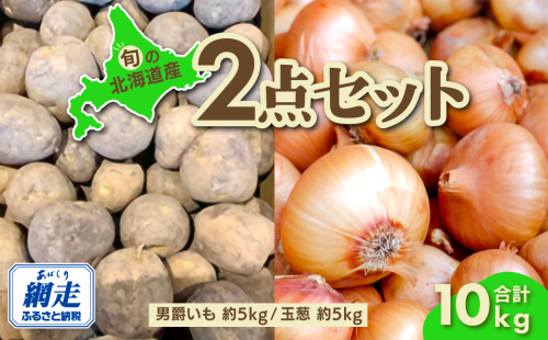 【先行予約】旬の農産物セット「男爵いも・玉葱各5kgセット」（網走産）（2026年9月15日以降発送） ABAO084